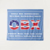 OBX-vlagtekst en -tinten Wandkleed (Voorkant (horizontaal))