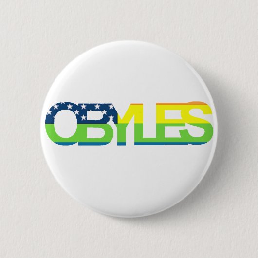 OBYLES Rainbow Flag Ronde Button 5,7 Cm (Voorkant)