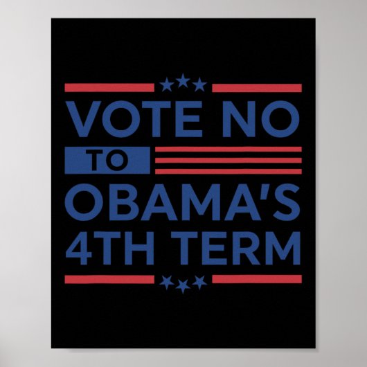 Obyma's 4e - Stem Nee Op Obyma's 4e termijn - Trum Poster (Voorkant)