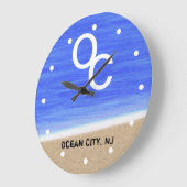OC Ocean City NJ Beach Wall klok (Hoek)