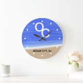 OC Ocean City NJ Beach Wall klok (Huis)