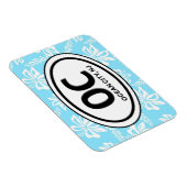 OC Ocean City NJ Blue Magnet Magneet (Rechterzijde)