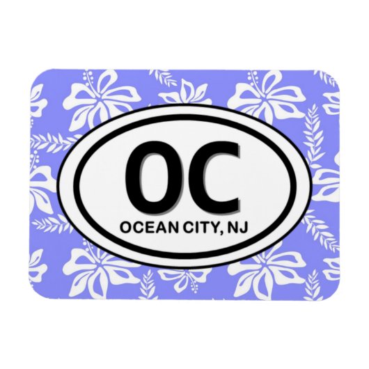 OC Ocean City NJ Magnet Magneet (Horizontaal)