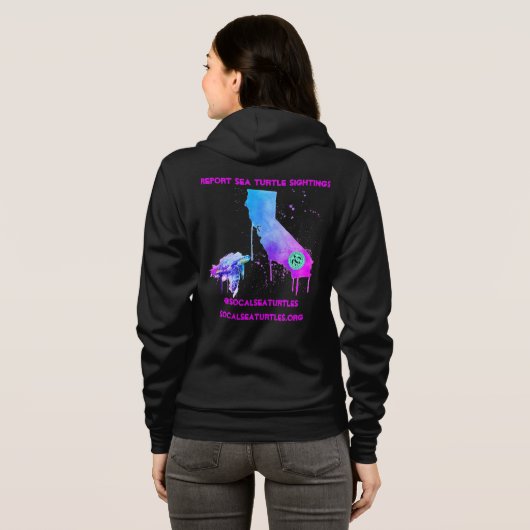 OC OIL SPILL 2021 Unisex Zip Hoodie in Pink Slick (Achterkant volledig)