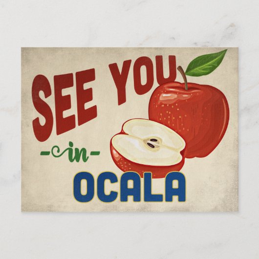 Ocala Florida Apple - Vintage Travel Briefkaart (Voorkant)