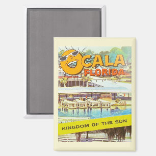 Ocala, Florida Boten en de glimlachende zon Magneet