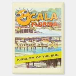 Ocala, Florida Boten en de glimlachende zon Magneet