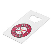 Ocala Florida Creditkaart Flessenopener (Voorkant Gekanteld)