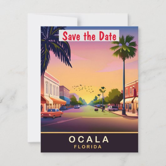 Ocala Florida Historische Stad Trouw Uitnodiging (Voorkant)