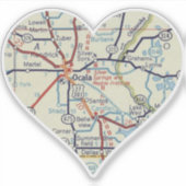 Ocala Florida kaart Sticker (Voorkant)