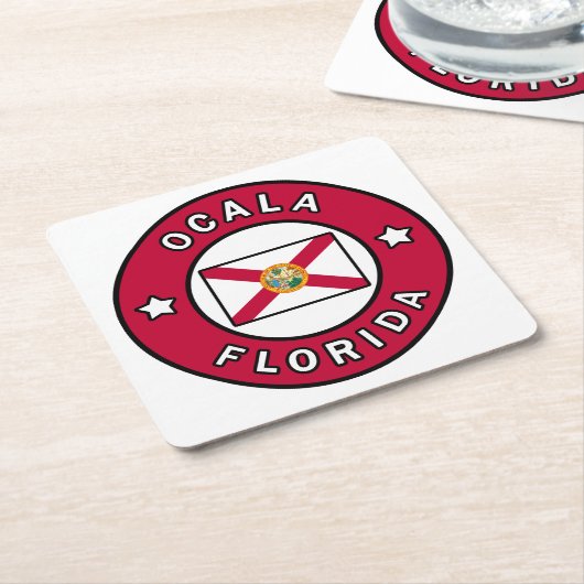 Ocala Florida Kartonnen Onderzetters (Schuin)