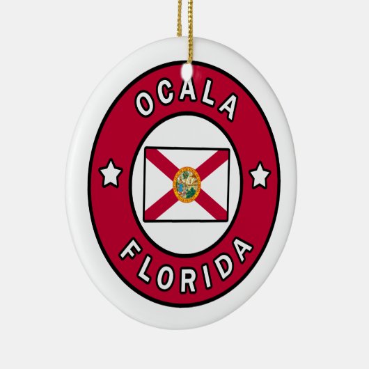 Ocala Florida Keramisch Ornament (Rechts)