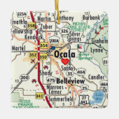 Ocala Florida Map Keramisch Ornament (Voorkant)