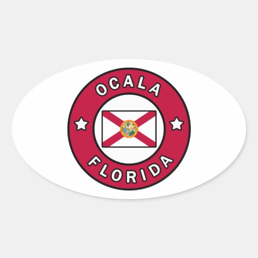 Ocala Florida Ovale Sticker (Voorkant)