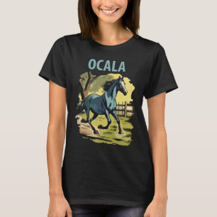 Ocala Florida Paardenland Retro Reizen T-shirt