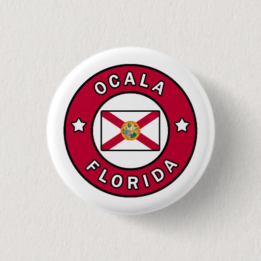 Ocala Florida Ronde Button 3,2 Cm (Voorkant)
