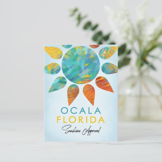 Ocala Florida Sunshine Travel Briefkaart (Staand voorkant)