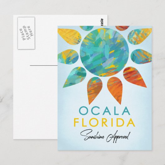 Ocala Florida Sunshine Travel Briefkaart (Voorkant / Achterkant)