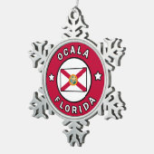 Ocala Florida Tin Sneeuwvlok Ornament (Rechts)