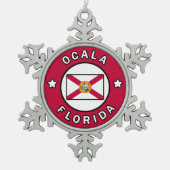 Ocala Florida Tin Sneeuwvlok Ornament (Voorkant)