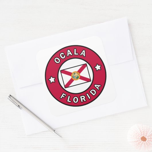 Ocala Florida Vierkante Sticker (Envelop)
