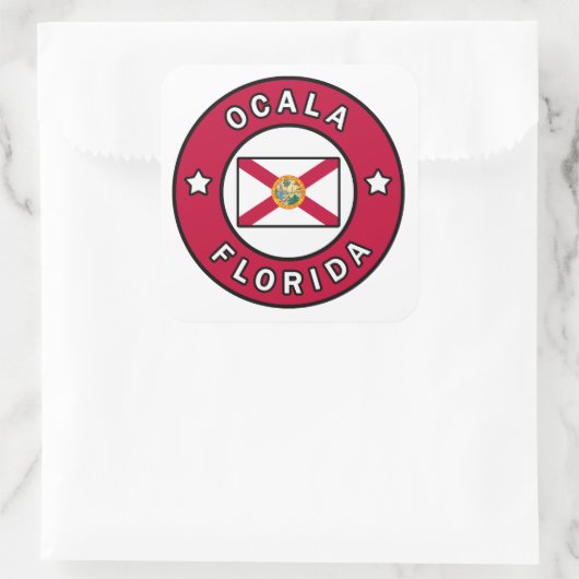 Ocala Florida Vierkante Sticker (Tas)