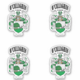 O'Callaghan Crest Ierse vertaling & betekenis (x4) Sticker