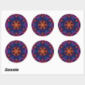 Ocanayia fractal mandala-Sticker Ronde Sticker (Vel)