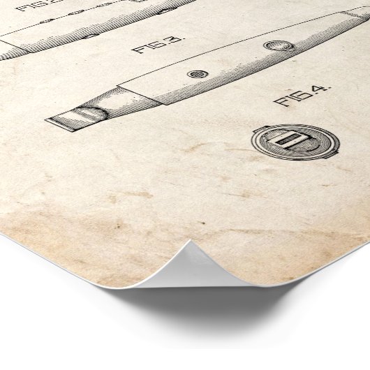 Ocarina Patent - Oude look Poster (Hoek)