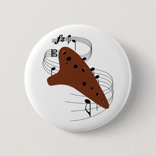 Ocarina Ronde Button 5,7 Cm (Voorkant)