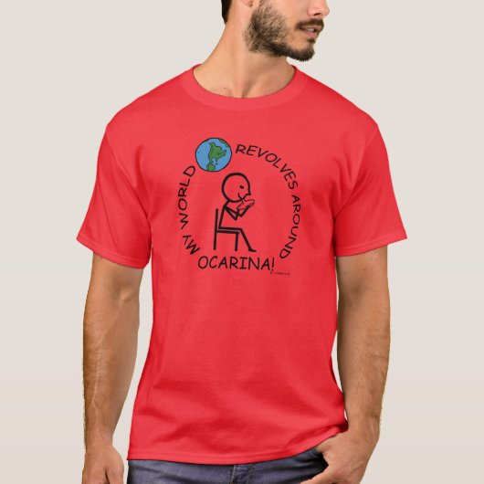 Ocarina - Wereld revolves rond T-shirt (Voorkant)