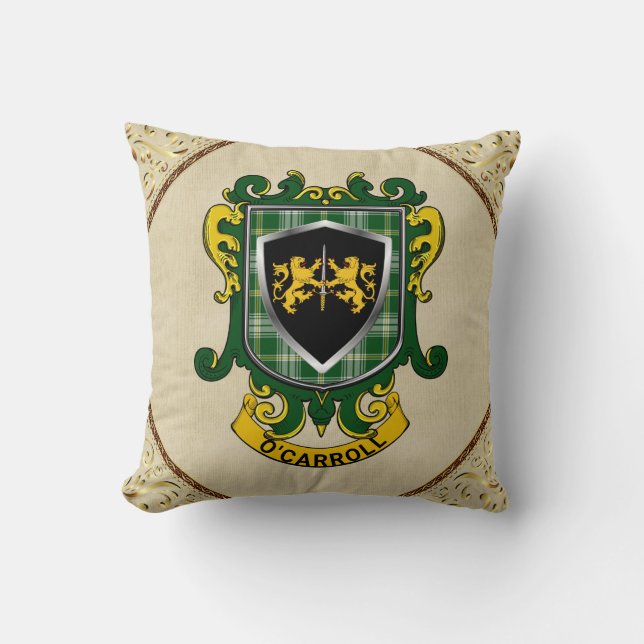 O'Carroll/Carroll Irish Shield Kussen (Voorkant)