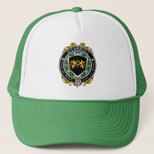 O'Carroll/Carroll Irish Shield Trucker Hat Trucker Pet (Voorkant)