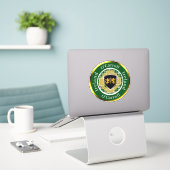 O'Carroll Ierse Schild/Celtisch Kruis Persoonlijk Sticker (Laptop op bureau)