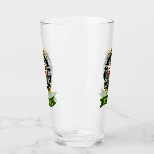 O'Casey/Casey Irish Shield gepersonaliseerd biergl Glas (Links)