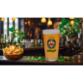 O'Casey/Casey Irish Shield gepersonaliseerd biergl Glas