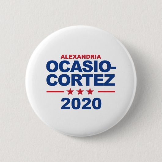 Ocasio-Cortez 2020 Ronde Button 5,7 Cm (Voorkant)
