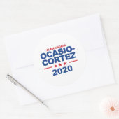 Ocasio-Cortez 2020 Ronde Sticker (Envelop)