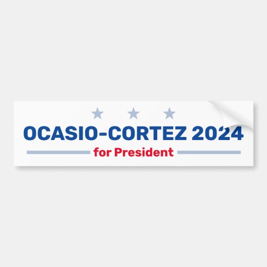 Ocasio-Cortez 2024 bumpersticker (Voorkant)
