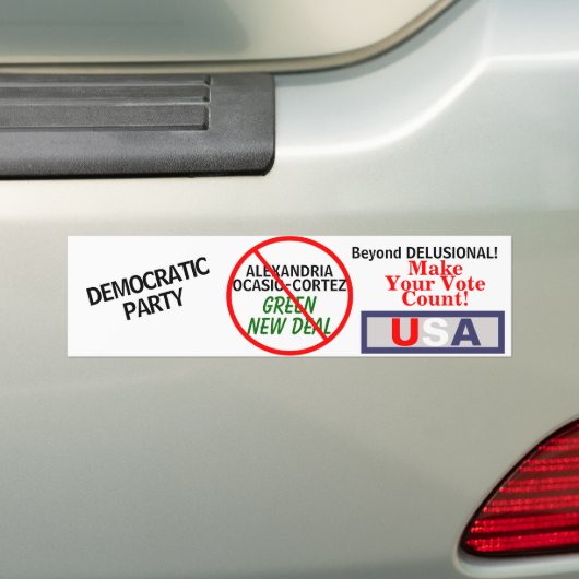 Ocasio-Cortez Green New Deal Democratics Bumpersticker (Op auto)