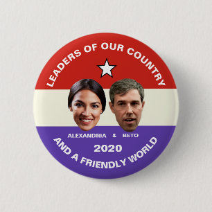 Ocasio-Cortez & O'Rourke in 2020 Ronde Button 5,7 Cm