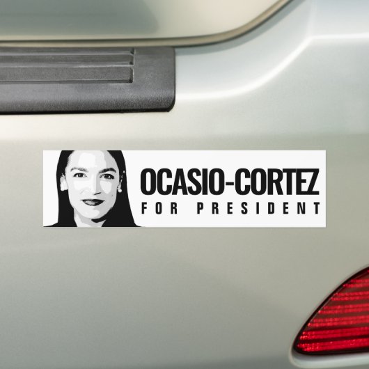 Ocasio-Cortez voor President Bumpersticker (Op auto)
