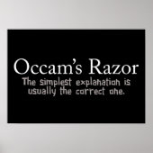 Occam's Razor-beginsel Poster (Voorkant)