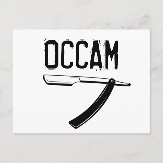 Occam's Razor Briefkaart (Voorkant)