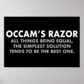 Occam's Razor Definition Science Classroom Poster (Voorkant)
