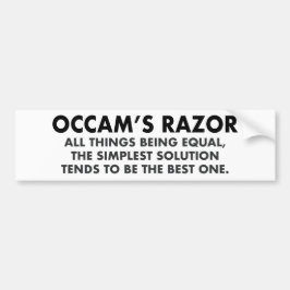 Occam's Razor Definition Science Geek Bumpersticker