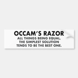 Occam's Razor Definition Science Geek Bumpersticker