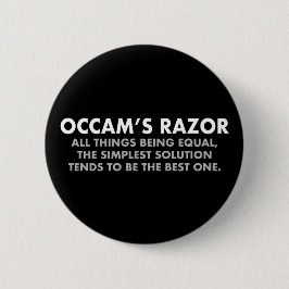 Occam's Razor Definition Science Geek Ronde Button 5,7 Cm