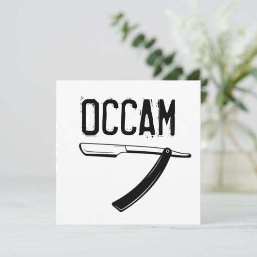 Occam's Razor Kaart (Staand voorkant)