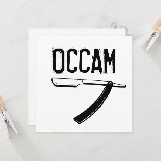 Occam's Razor Kaart (Voorkant / Achterkant in situ)